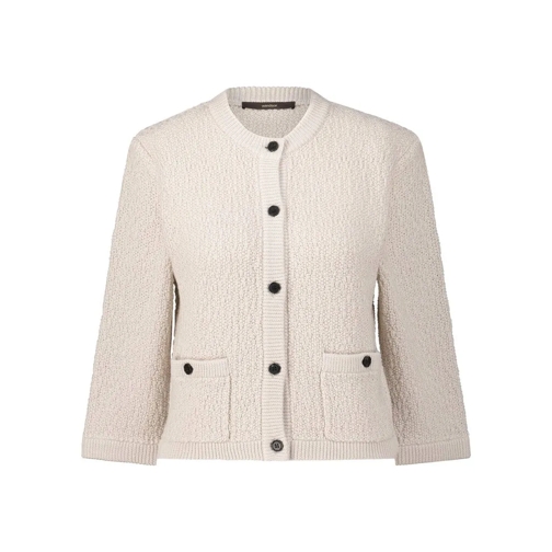 windsor. Cardigan Rundhals-Strickjacke Hellgrau