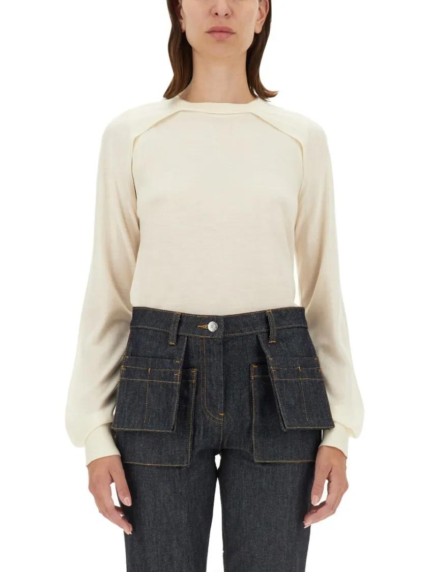 Thumbnail - Helmut Lang - Relaxed-Fit Wool And Silk Blend Top - Größe M -