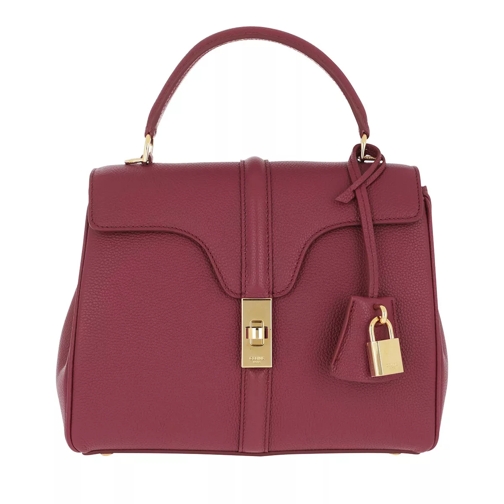 Celine 16 Bag Small Grained Leather Raspberry Tote