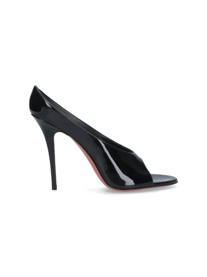 Amina Muaddi Vrouw Zwart Sandalen - "Anok Slipper" Pump Sandals Black In Maat 38,5 (Eu)