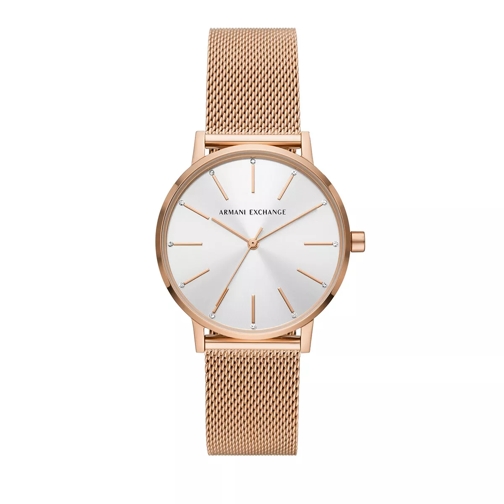 Armani Exchange Women's Three-Hand Stainless Steel Watch AX5573 Rose Gold Dresswatch