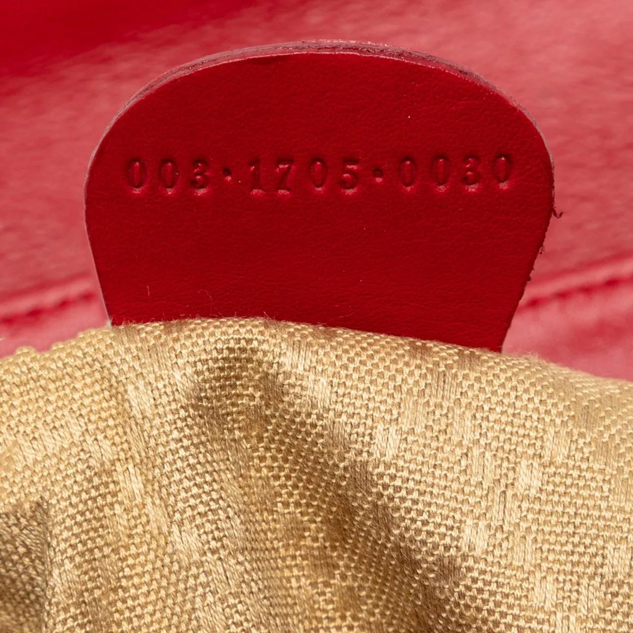 Thumbnail - Gucci Rucksäcke - Leather Bamboo Drawstring Backpack - Gr. unisize - in Rot - für Damen