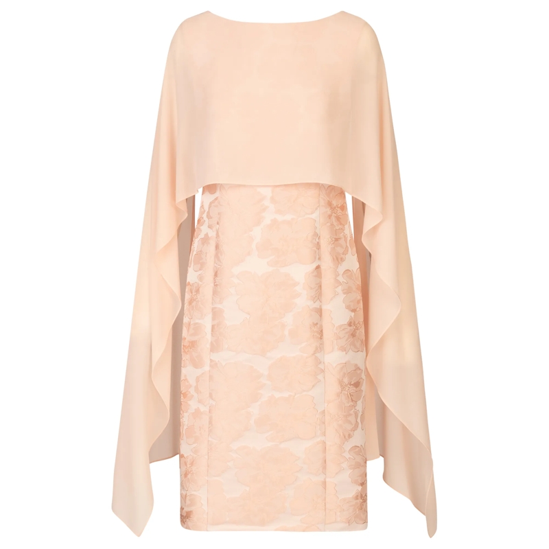 Apart Abendkleid Jacquardkleid mit Chiffonstola rose