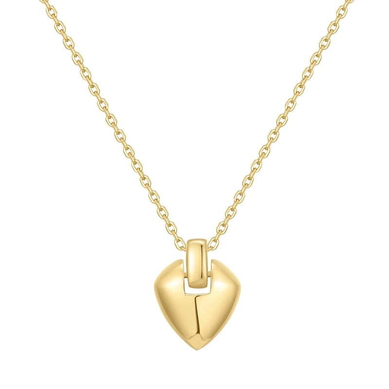 Ania Haie Mittellange Halskette 925er Sterlingsilber Shield Pendent gold