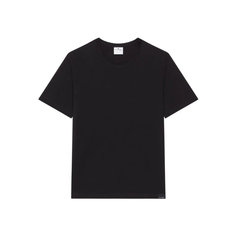 Courrèges T-shirt Black T-Shirt With Crew Neckline Black