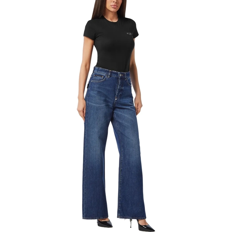 Philipp Plein Jeans Stil und Originalität mit dieser 5-Pocket-Hose aus dunkel-blau(Image 4)
