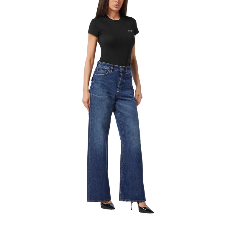 Philipp Plein Jeans Stil und Originalität mit dieser 5-Pocket-Hose aus dunkel-blau(Image 3)