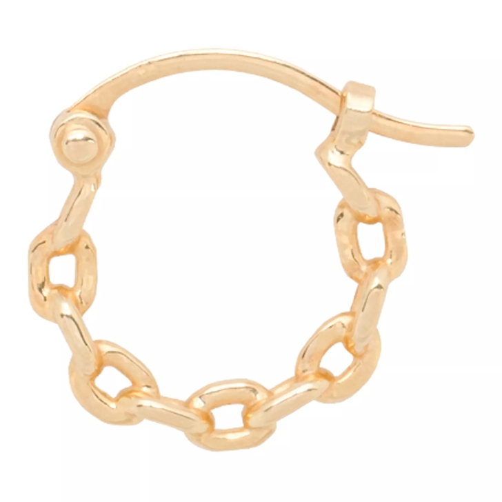 Small chain hot sale hoop earrings