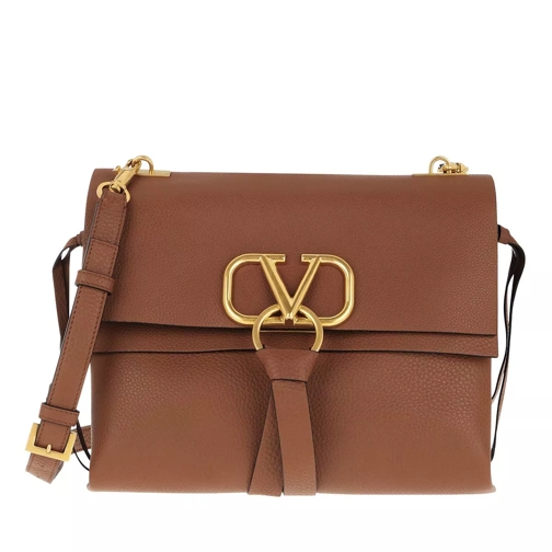 Valentino Garavani V Ring Shoulder Bag Leather Selleria Crossbody Bag