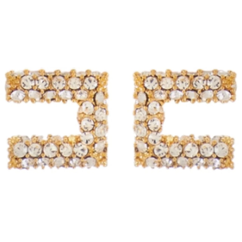 Elisabetta Franchi Créoles Bijoux Golden gold