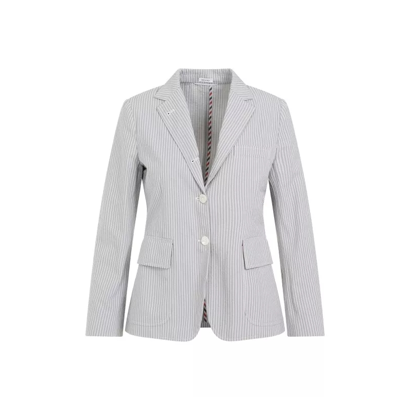 Thom Browne  Grey Cotton Jacket Grey