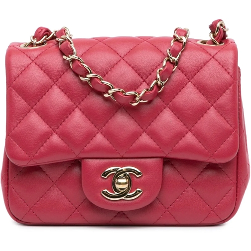 Chanel Sac à bandoulière 2021-2024 Mini Square Classic Lambskin Single Flap rose (Image 2)