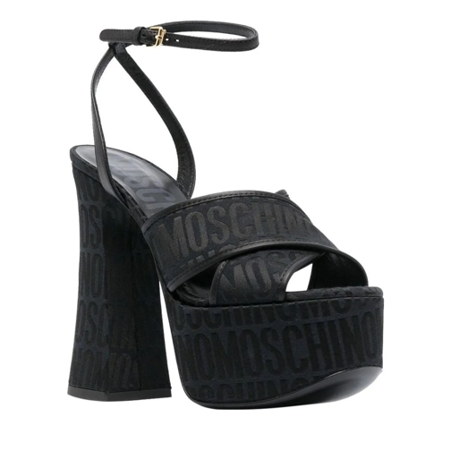 Moschino Talon haut Sandals Black schwarz