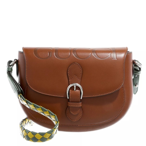 Gucci Small Shoulder Bag Brown Saddle Bag
