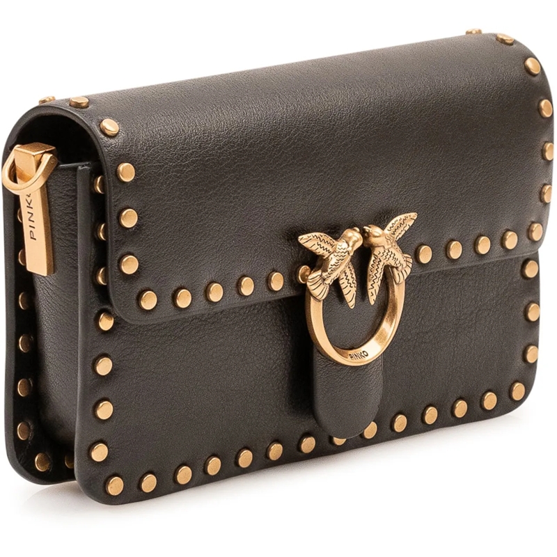 Pinko Schultertasche Love One Slouchy Baby Borsa a Spalla schwarz(Image 3)