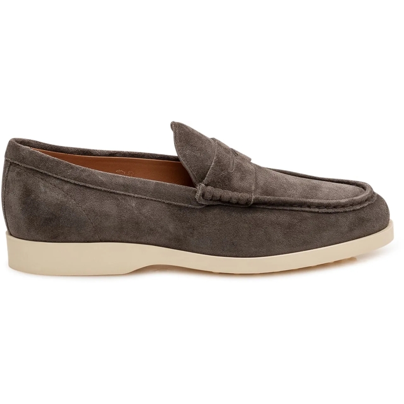 Tod's Loafer Mocassino in Pelle Scamosciata taupe