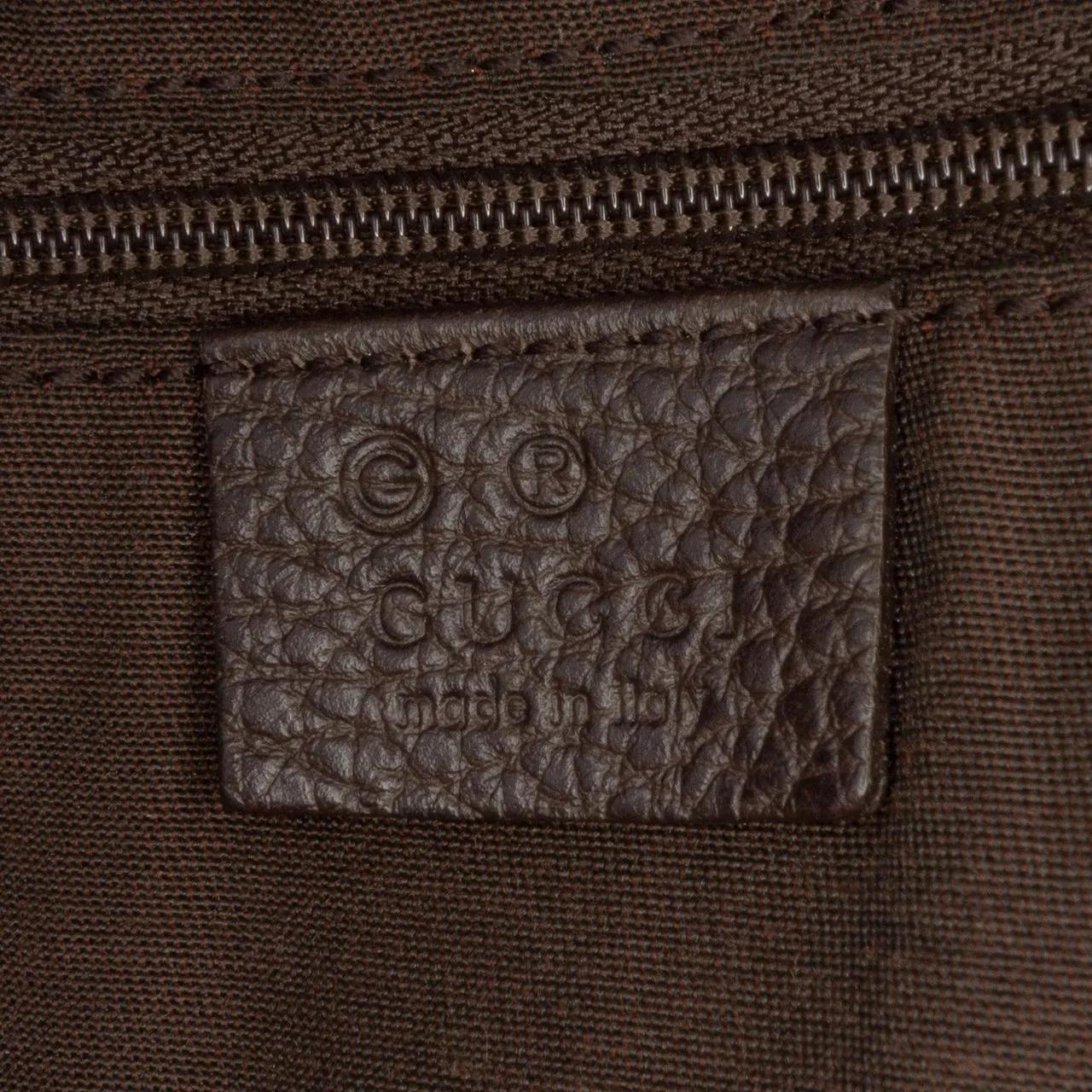 Thumbnail - Gucci Shopper - Large Pebbled Calfskin Bamboo Bar Tote - Gr. unisize - in Braun - für Damen