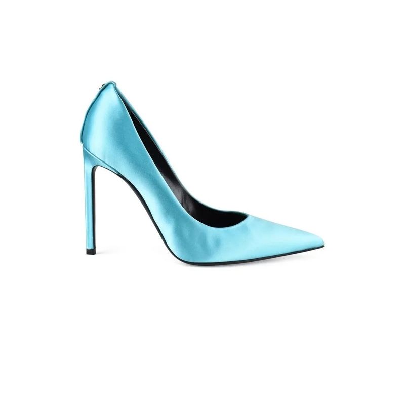 Tom Ford Pumps Blue Satin Pumps With Pointed Toe Blue