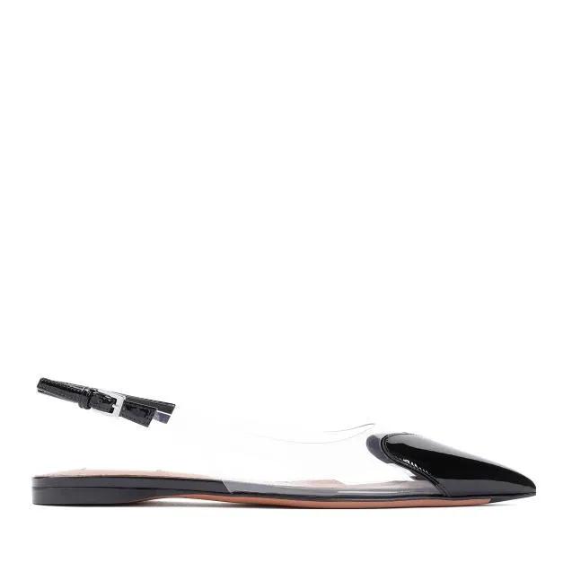 Alaia Slipper & Pantoletten - Le Coeur Flat Slingback Mules - Gr. 37,5 (EU) - in Schwarz - für Damen