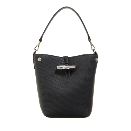 Longchamp Le Roseau Black Bucket Bag