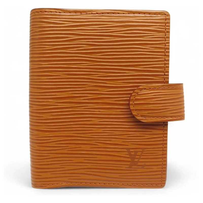 Louis Vuitton Geldbörse NEUE LOUIS VUITTON MINI EPI LEDER GOLD AGENDA COVE mehrfarbig