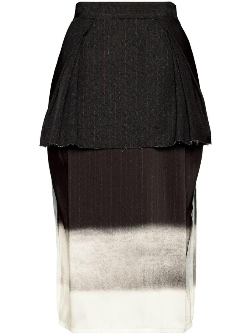 Maison Margiela - Printed Skirt - Größe 42 - schwarz