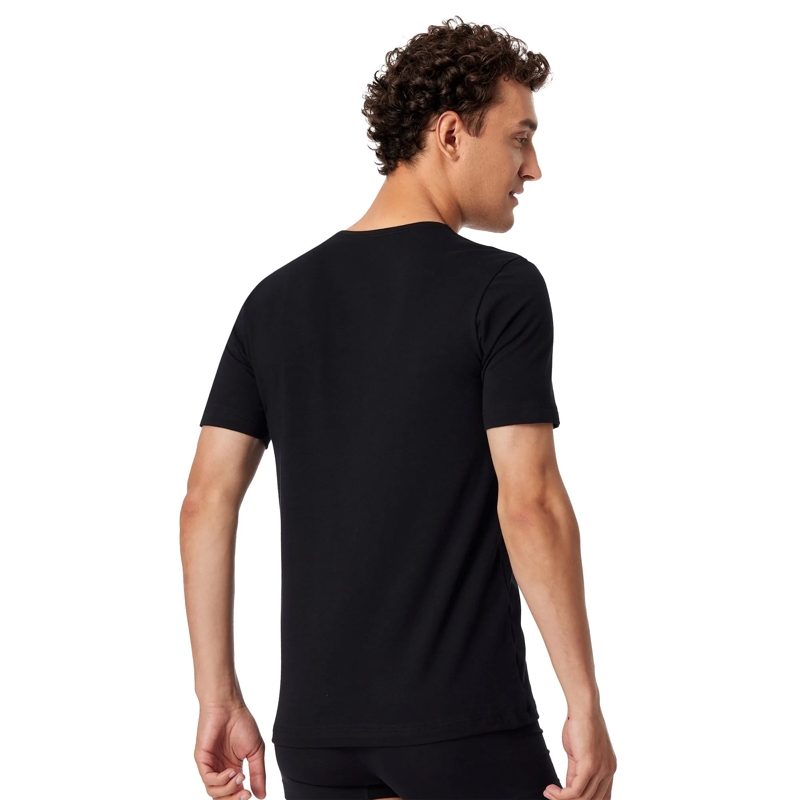 SCHIESSER Hemd 2PACK T-shirt 4er Pack schwarz(Image 3)