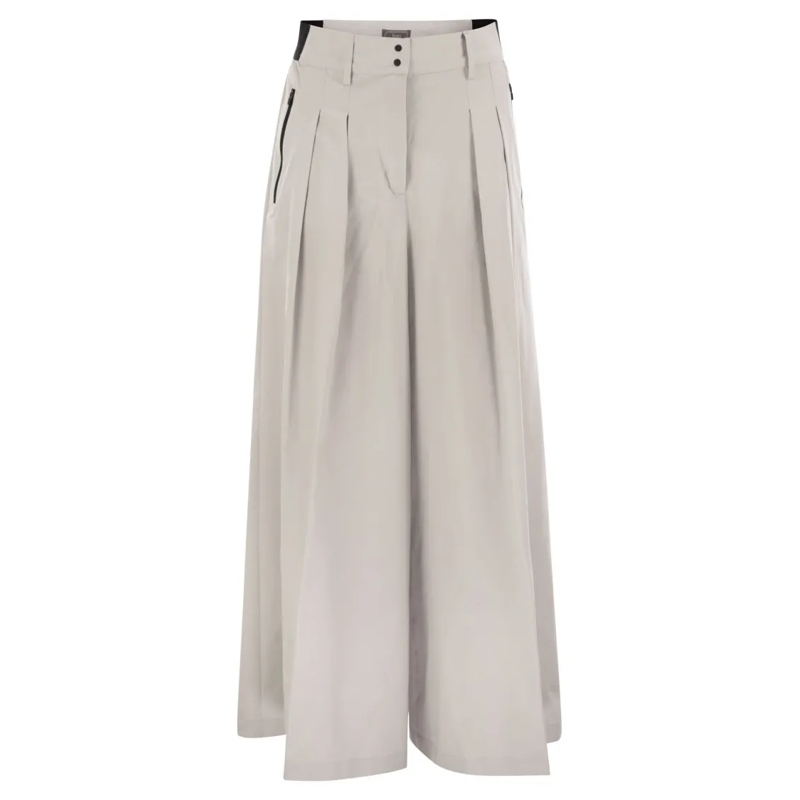 Herno  Nylon Trousers With Skirt Effect Grey