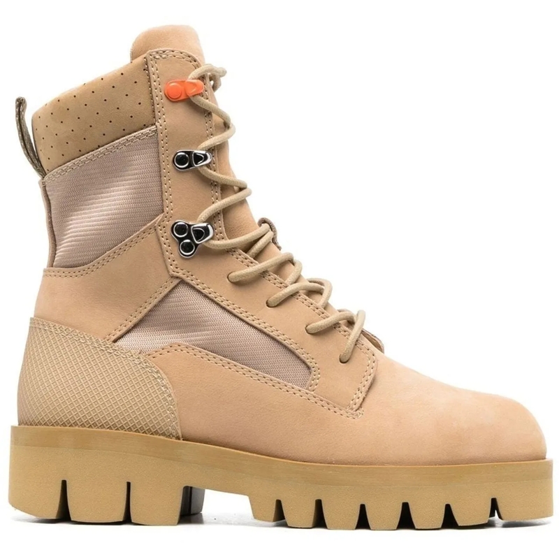 Heron Preston Low-Top-Sneaker Lace-Up Military Boots Neutrals