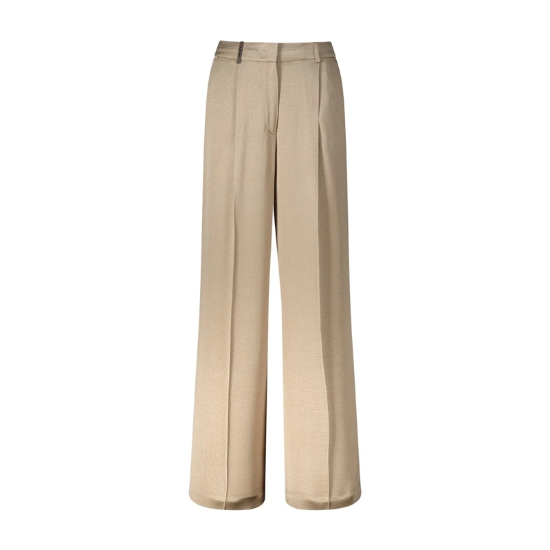 Peserico Pantalons décontractés Weite Stoffhose braun