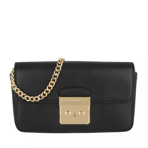 MICHAEL Michael Kors Sloan Editor Wallet On A Chain Leather Black Wallet On A Chain