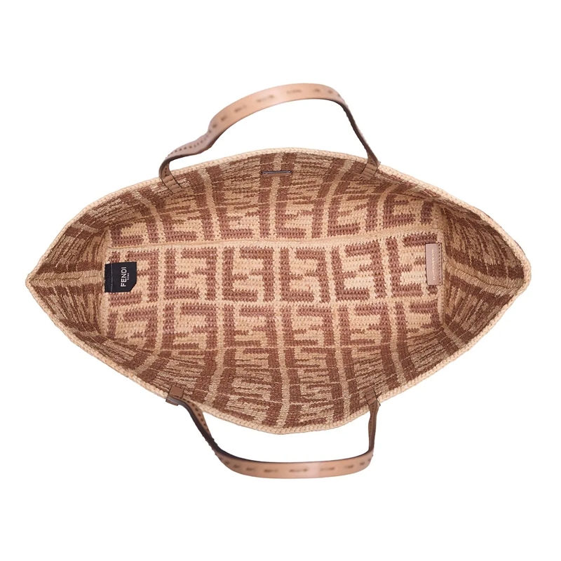 Fendi Shopper Shopping Roll Paglia Large Nature(Image 5)