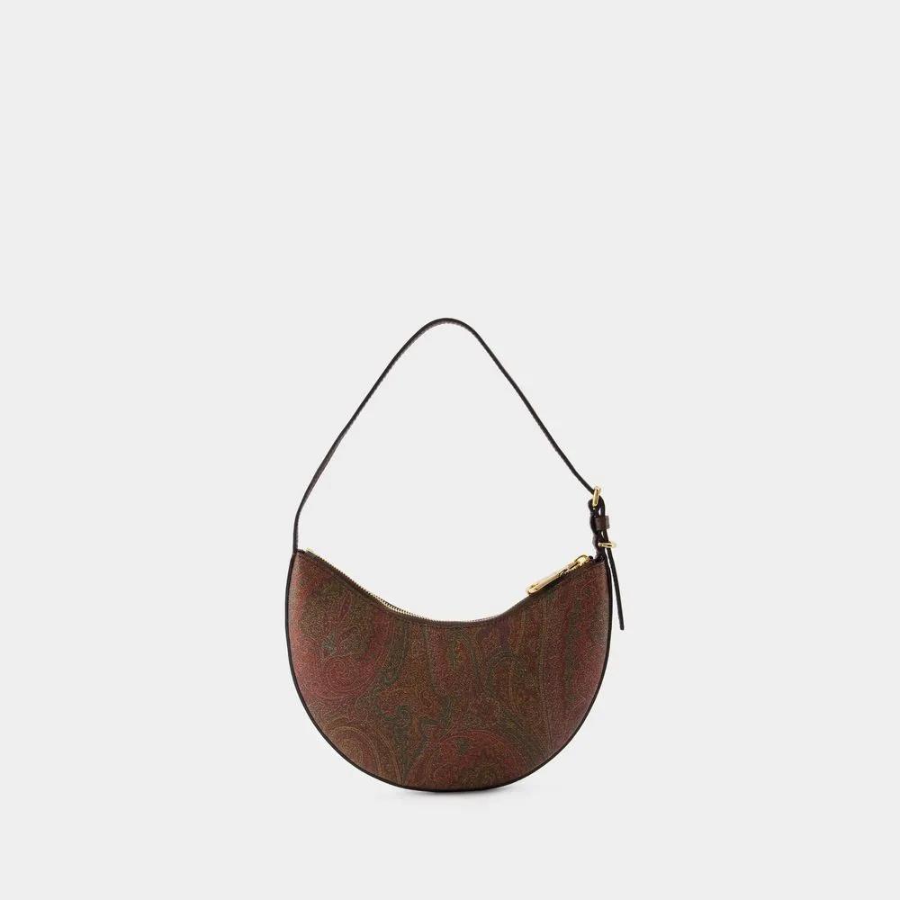 ETRO Shoppers Arnique Shoulder Bag Leather Brown in bruin