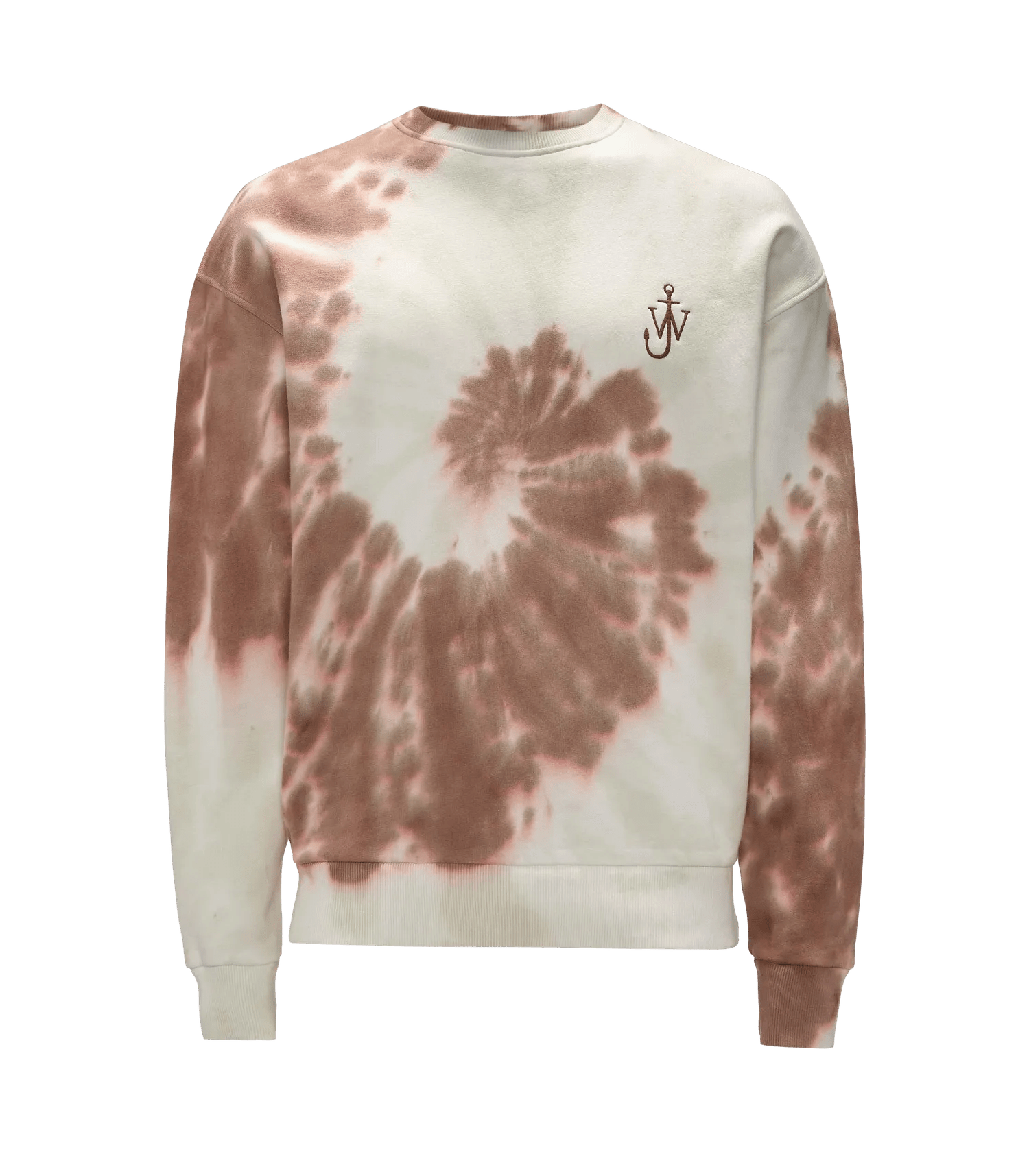 J.W.Anderson - Sweatshirt mit Rundhalsausschnitt und Logo-Sticker - Größe M - braun