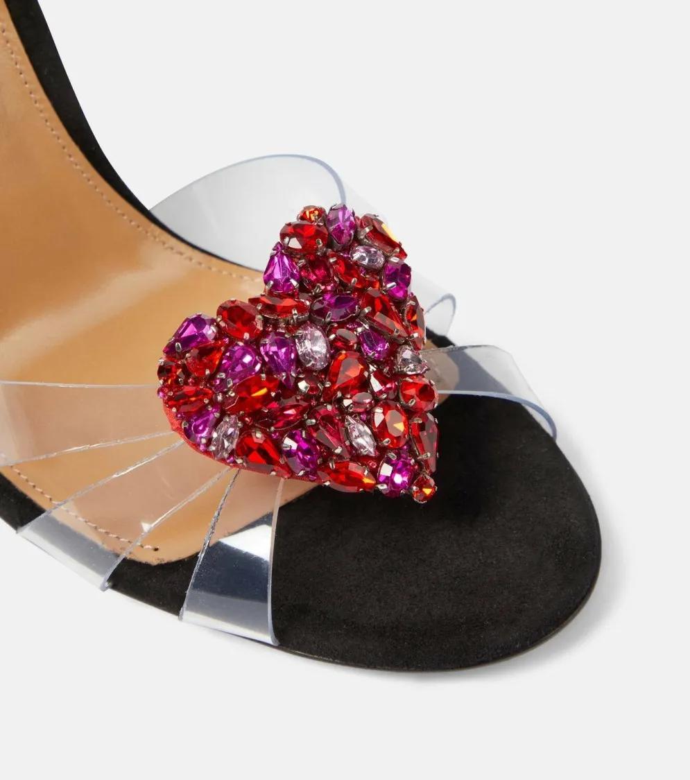 Thumbnail - Aquazzura Sandalen - Love Me Plexi Sandal 105 - Gr. 37,5 (EU) - in Weiß - für Damen
