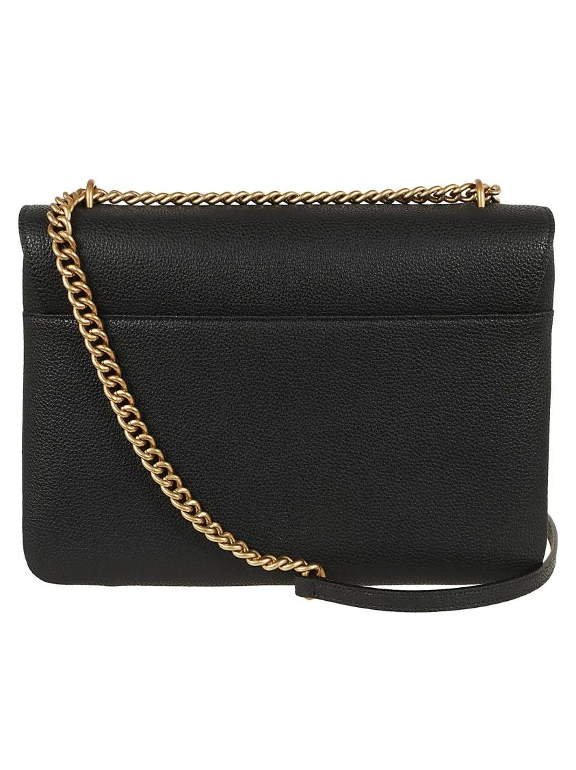 Pinko Shoppers Love Bag Soft Bag In Tumbled Leather in zwart
