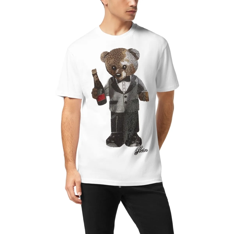 Philipp Plein T-Shirt T-Shirt Rundhalsausschnitt Ss Teddy weiss(Image 3)