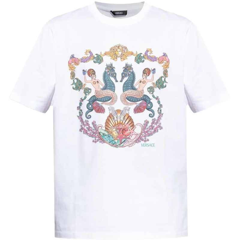Versace T-Shirt T-Shirts And Polos Optical White weiß