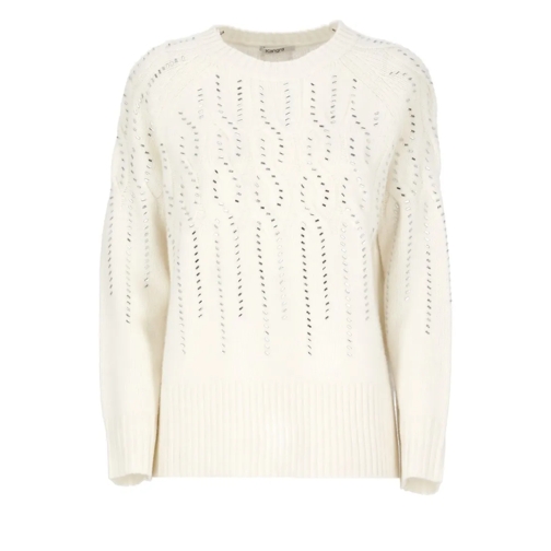 Kangra Pullover White Cashmere Wool Sweater White