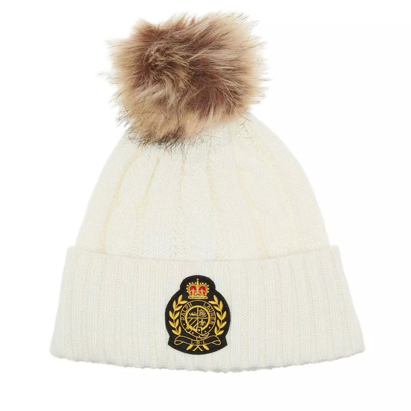 Lauren Ralph Lauren Wollmütze Cable Beanie Hat Cream