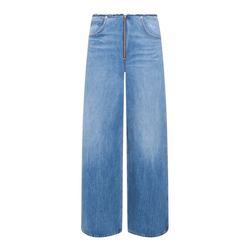 Alexander Wang Jeans Vintage Marbled Blue Cotton Jeans Blue