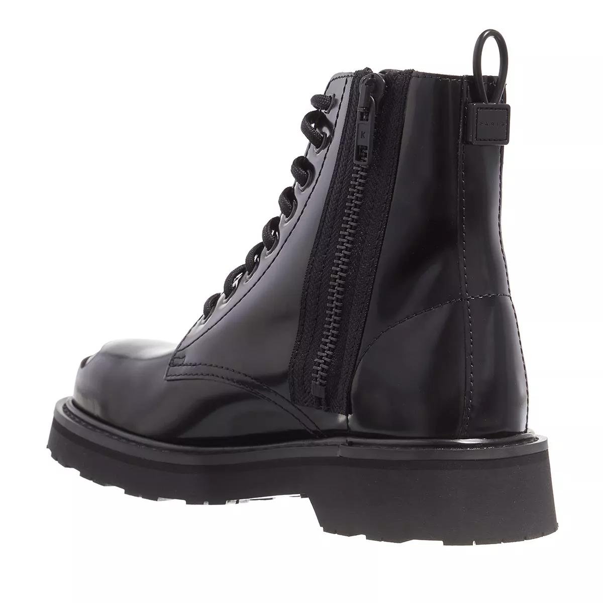 Kenzo Kenzosmile Lace-Up Boots Black | Schnürstiefel