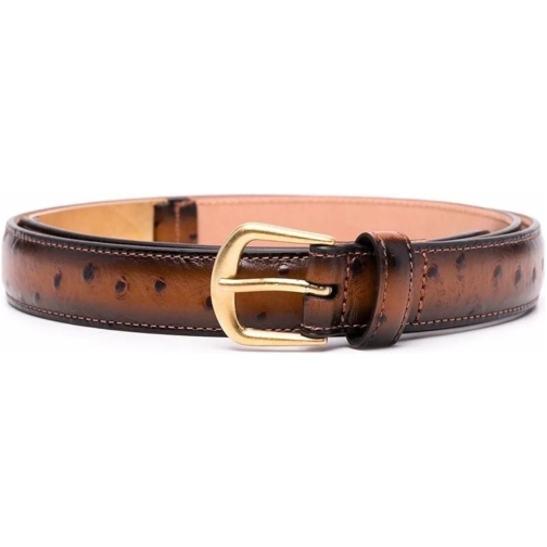 Dsquared2 Gürtel Ostrich-skin Effect Buckle Belt schwarz