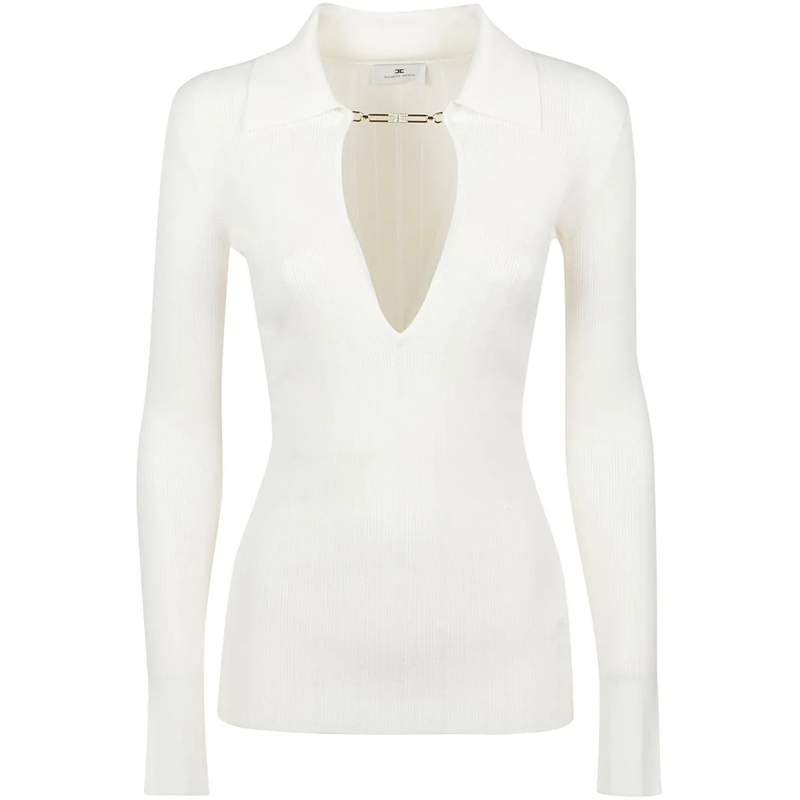 Elisabetta Franchi  Tricot Sweater White weiß