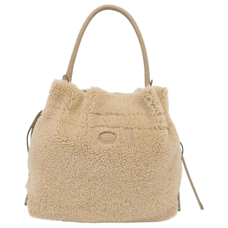Tod's Bucket Bag NEUE TOD'S ZUGBEUTEL AUS SCHAFLEDER beige