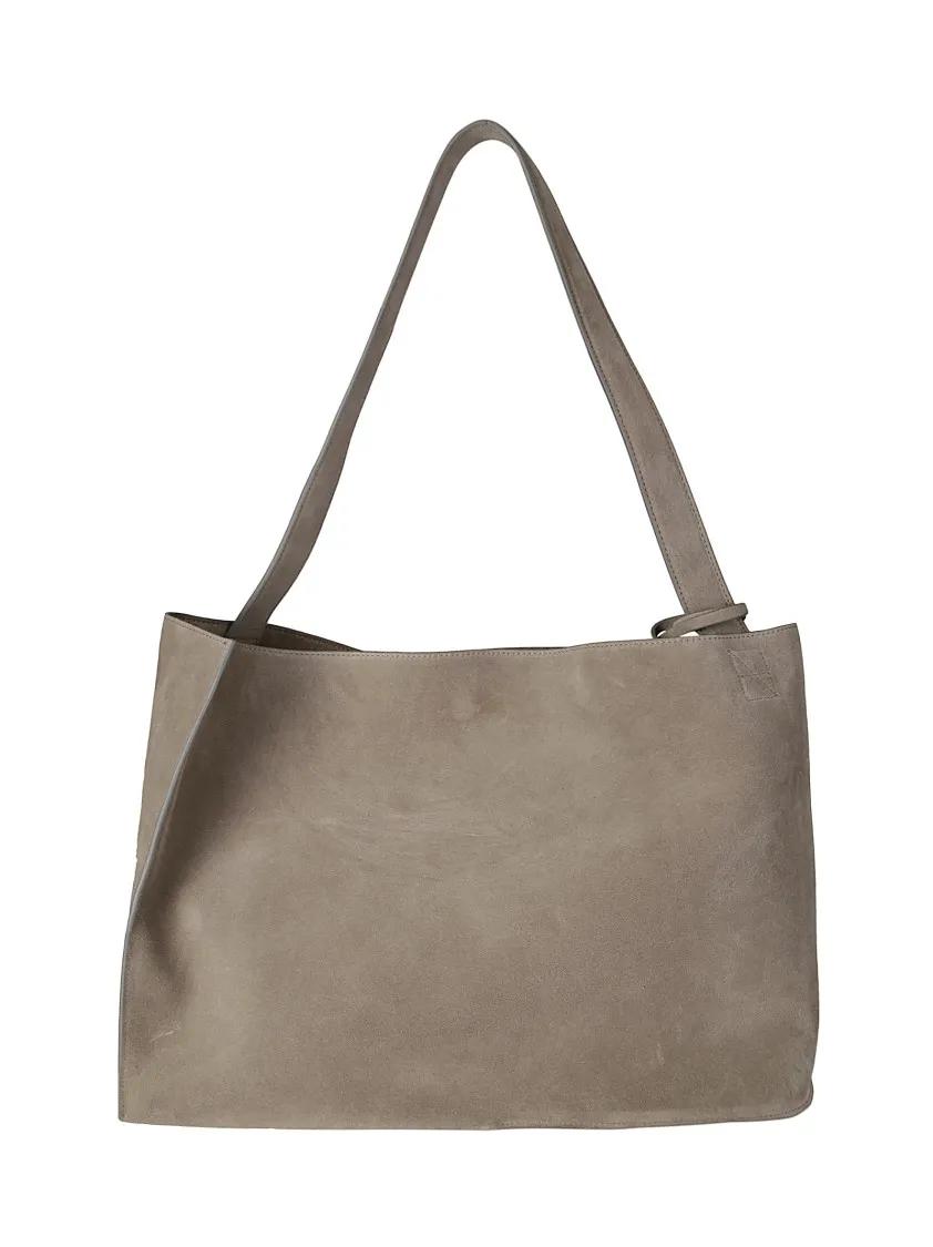 Studio Nicholson Totes & shoppers Suede Leather Tote Bag With Single Shoulder Strap in grijs