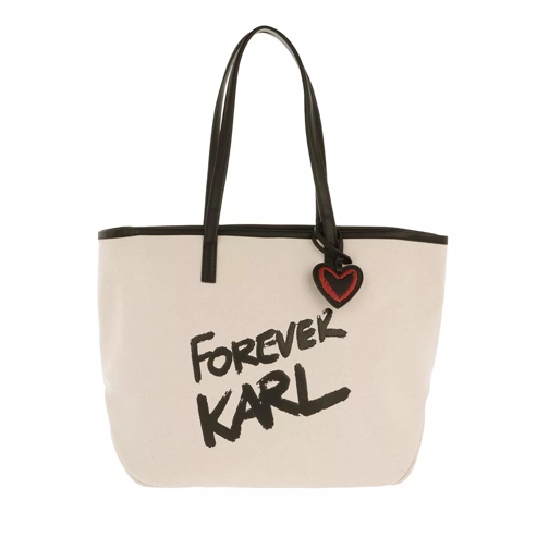 Karl Lagerfeld Forever Canvas Shopping Bag Natural Borsa da shopping