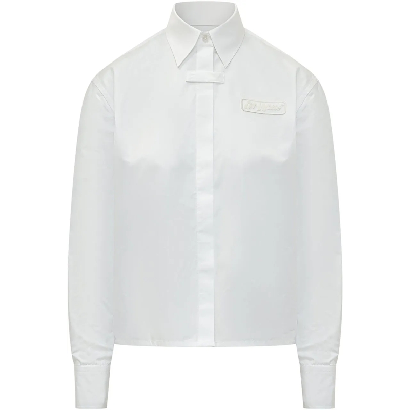 Off-White Chemisier Camicia Popeline Regolare weiß