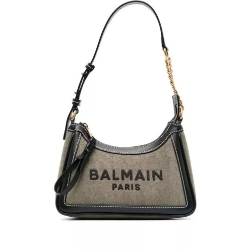 Balmain Logo-Print B-Army Shoulder Bag Grey Schultertasche