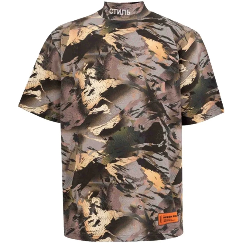 Heron Preston Haut décontracté Heron Preston Camouflage Print T-shirt grün